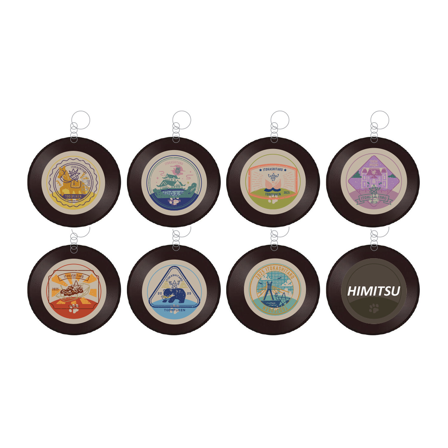 キーホルダー風 レコード 